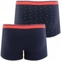 LOT DE 2 Boxer Sous-vêtements Homme DUO PRINT Bleu et Rouge