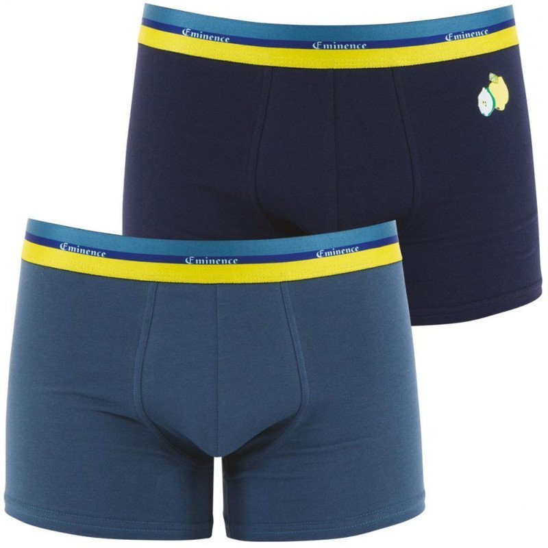 LOT DE 2 Boxer Sous-vêtements Homme DUOBIO Gris et Marine