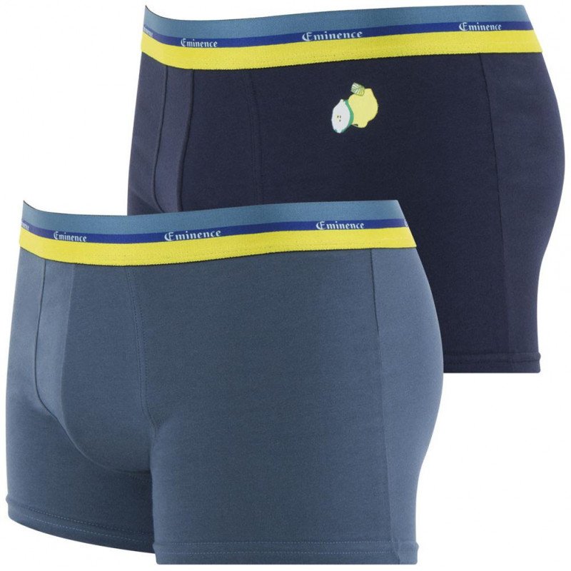 EMINENCE Lot de 2 Boxers Homme Coton DUOBIO Gris Marine