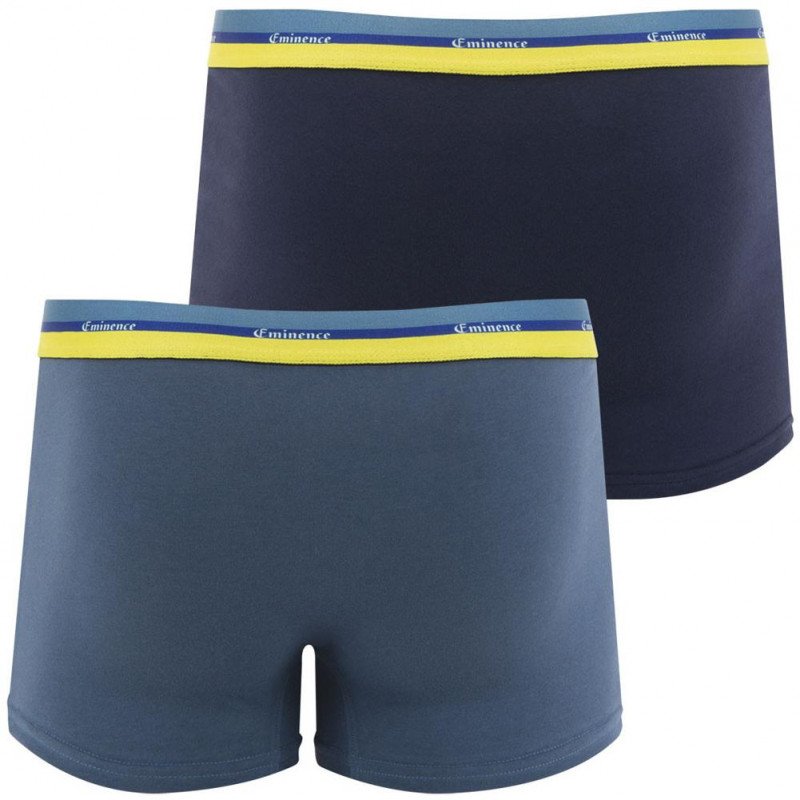 LOT DE 2 Boxer Sous-vêtements Homme DUOBIO Gris et Marine