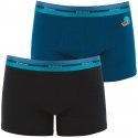 LOT DE 2 Boxer Sous-vêtements Homme DUOBIO Noir et Bleu