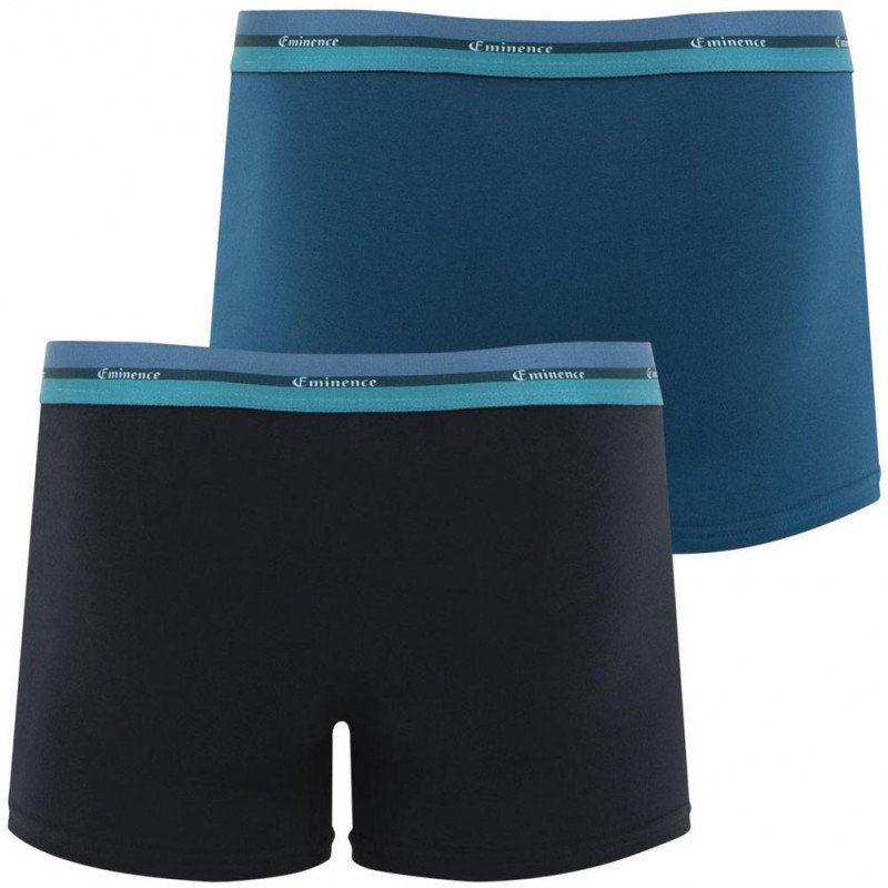 LOT DE 2 Boxer Sous-vêtements Homme DUOBIO Noir et Bleu