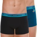 LOT DE 2 Boxer Sous-vêtements Homme DUOBIO Noir et Bleu