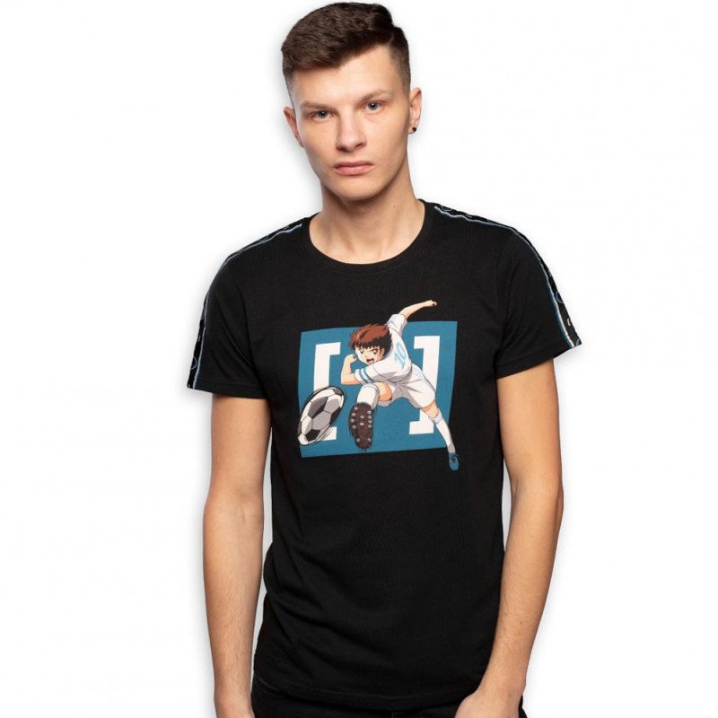 T-shirt manches courtes col rond Homme TSU2 Noir et Bleu