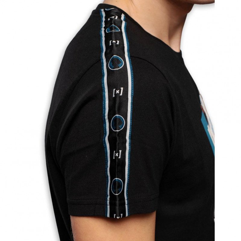 T-shirt manches courtes col rond Homme TSU2 Noir et Bleu