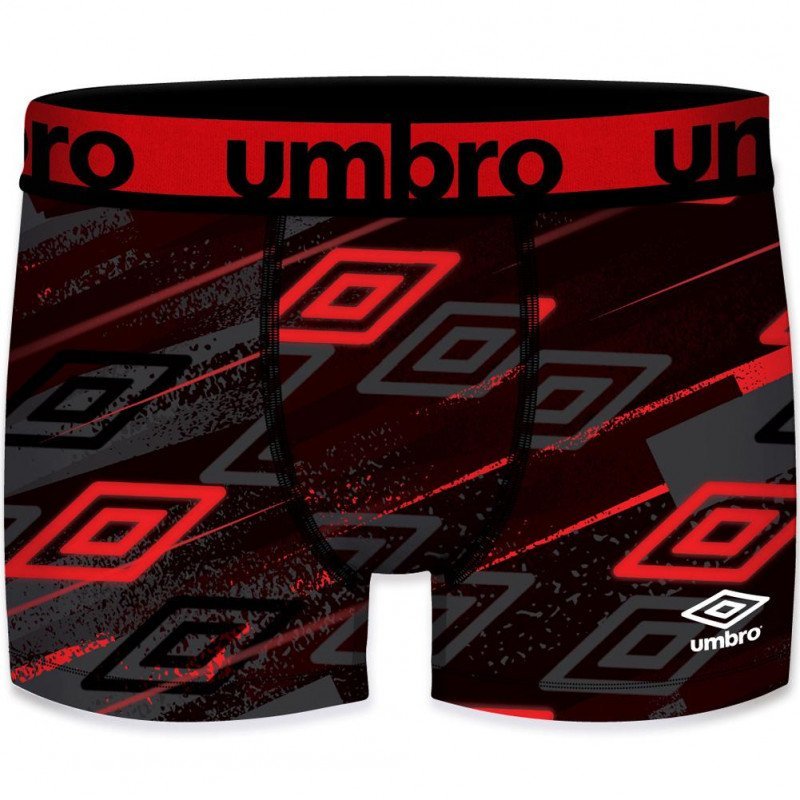 Boxer Homme SUBASS7 Gris et Rouge