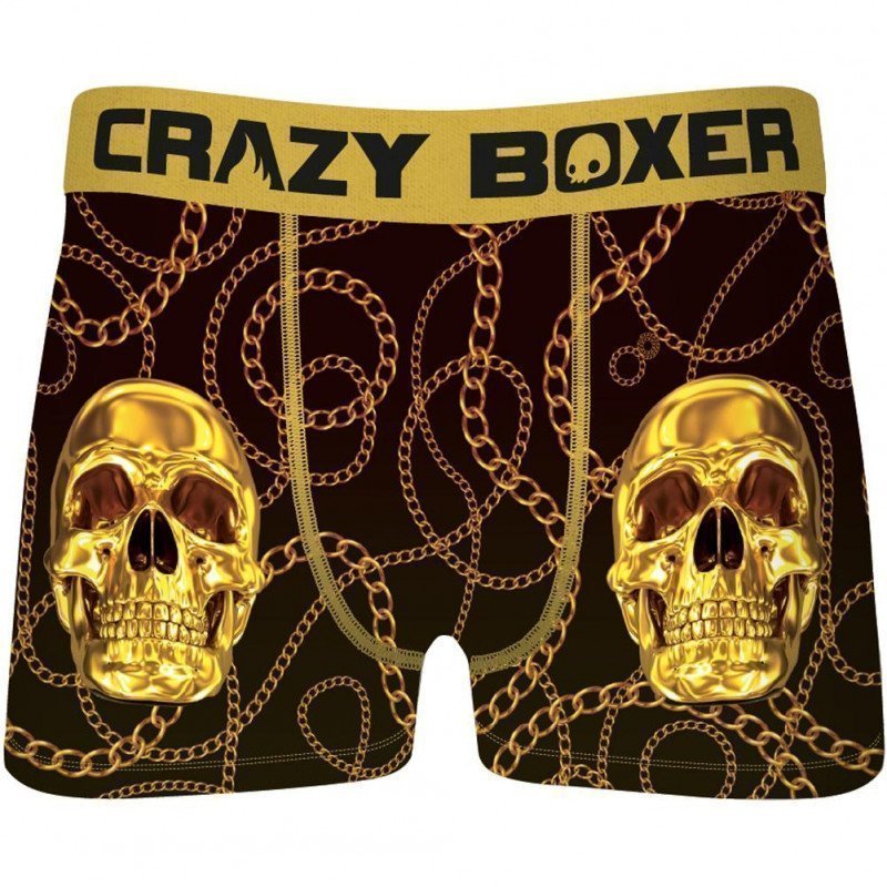 CRAZYBOXER Boxer Homme Microfibre BM4ASS39 TDM Noir Or