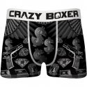 CRAZYBOXER Boxer Homme Microfibre BM4ASS40 DOLLAR Noir Gris