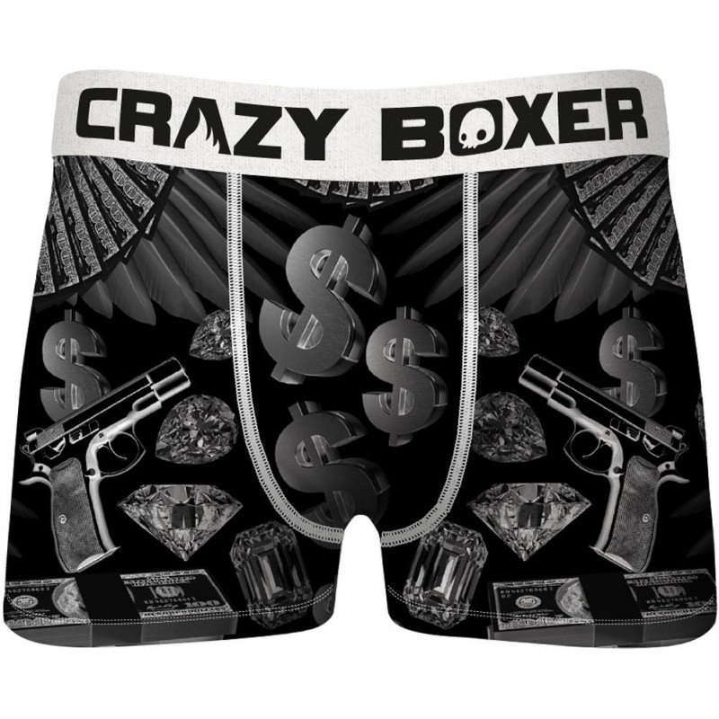 Boxer Homme BM4ASS40 Noir et Gris