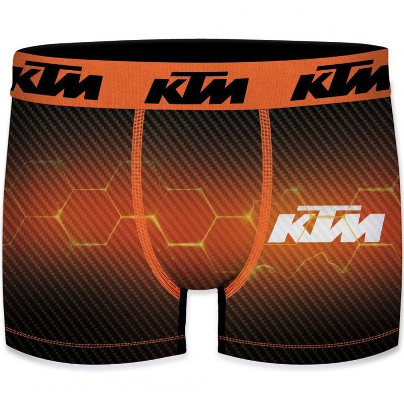 Boxer Homme CAR Noir et Orange