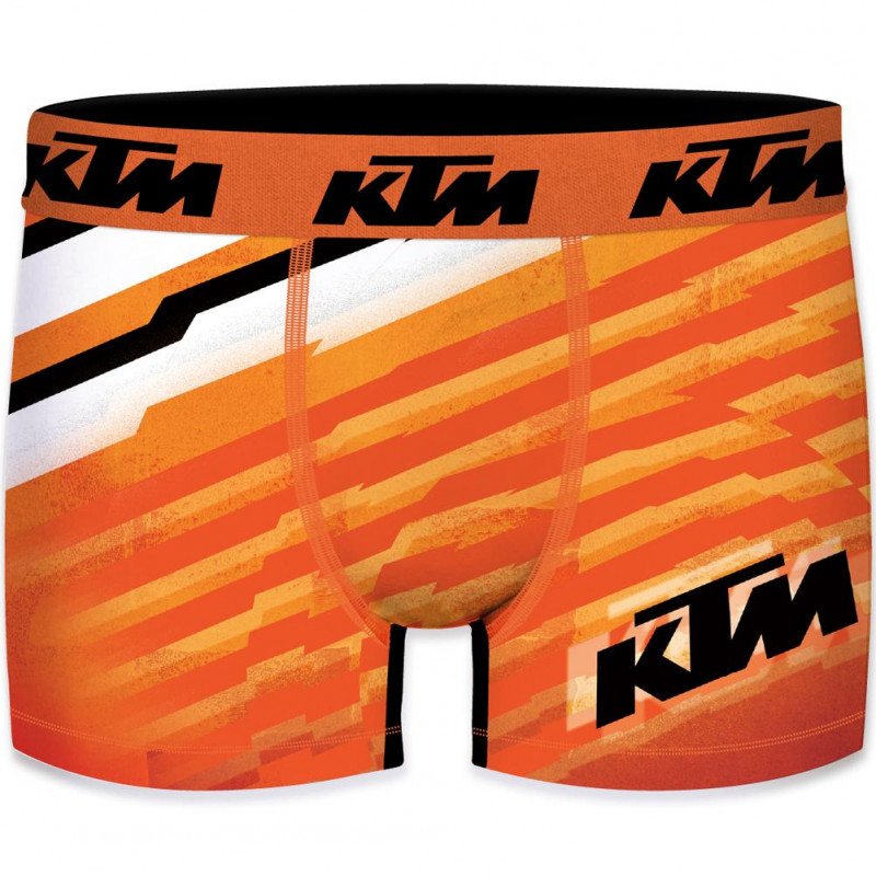 Boxer Homme CAR Orange et Blanc