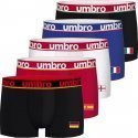 LOT DE 5 Boxer Sous-vêtements Homme BCX5EURASS Noir et Rouge