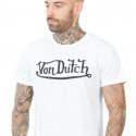 T-shirt manches courtes col rond Homme TSCFIRST Blanc et Noir
