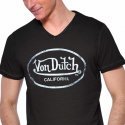 T-shirt manches courtes col rond Homme TVCRON Noir et Blanc