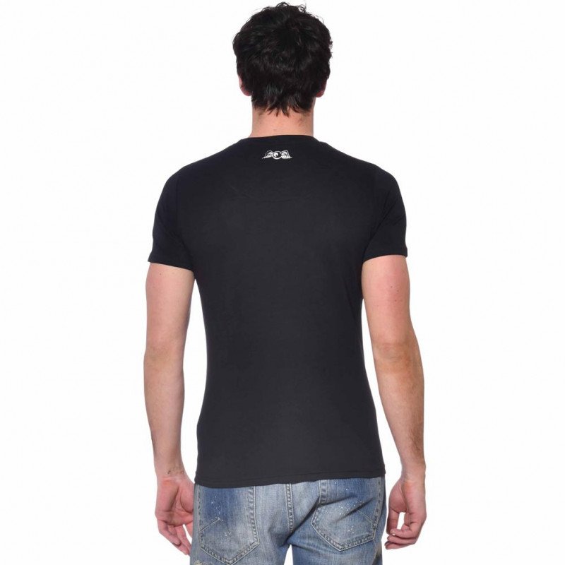 T-shirt manches courtes col rond Homme TVCRON Noir et Blanc