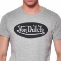 VON DUTCH T-shirt Col rond Homme Coton TSCFRONT Gris chiné