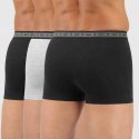 DIM Lot de 3 Boxers Homme Coton BIO Noir Gris perle