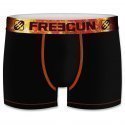 FREEGUN Boxer Homme Coton bio BCBASS2 FIR Noir Orange