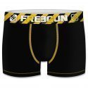 FREEGUN Boxer Homme Coton bio BCBASS2 Noir Jaune