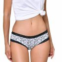 SIMPLY ME Lot de 3 Shortys Femme Coton BDX3 ASS3 Bleu Gris