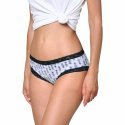 SIMPLY ME Lot de 3 Shortys Femme Coton BDX3 ASS3 Bleu Gris