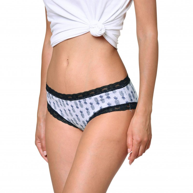 LOT DE 3 Shorty Sous-vêtements Femme BDX3 Bleu et Gris