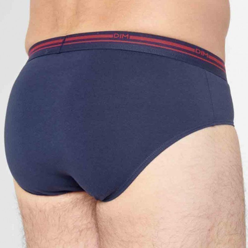 LOT DE 3 Slip Sous-vêtements Homme DAILY COLORS Bleu et Rouge