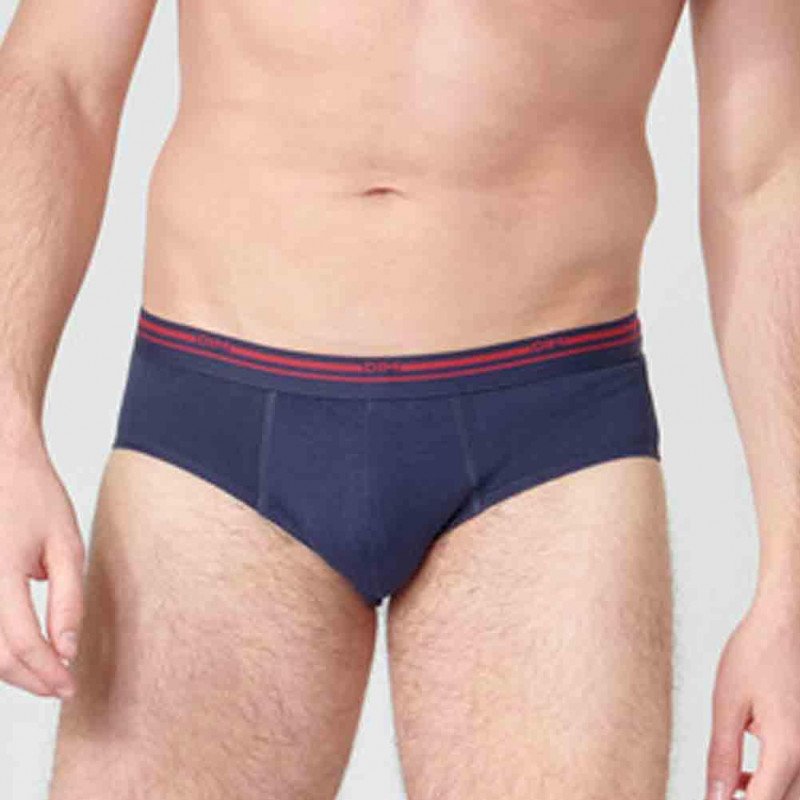 LOT DE 3 Slip Sous-vêtements Homme DAILY COLORS Bleu et Rouge