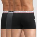 DIM Lot de 3 Boxers Homme Microfibre SPORT Gris Granit Noir