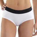 FREEGUN Boxer Femme Coton SCASS1 Blanc ceinture noire AKTIV