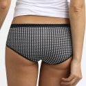 DIM Lot de 3 Boxers Femme Coton POCKETS STRETCH Vichy Noir Abricot Rose