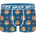 SPICY UNDERWEAR Boxer Homme Microfibre ASS1 Smiley Bleu