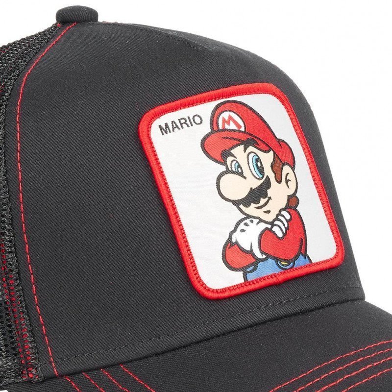 SUPER MARIO Casquette Homme MicroCoton MAR2 Noir Rouge CAPSLAB