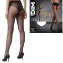 DIM Collant Femme Semi Opaque RESILLE PLUMETIS Sexy Noir 65D