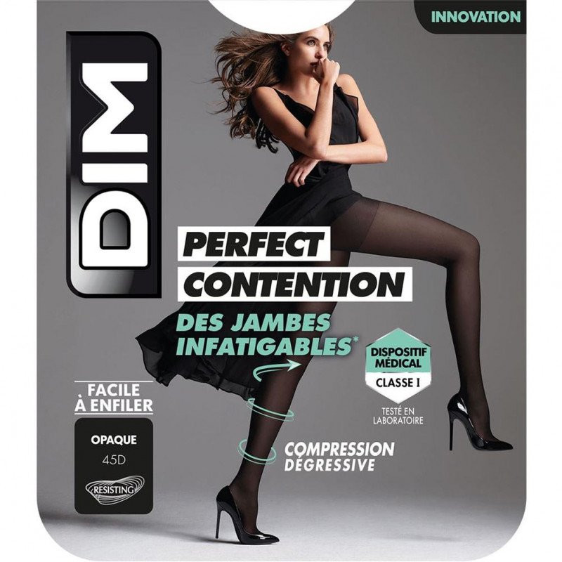 Collants Femme PERFECT CONTENTION Noir et Uni