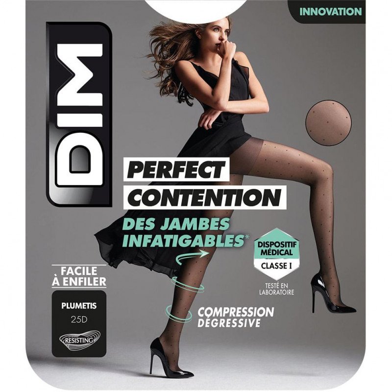 Collants Femme PERFECT CONTENTION Noir et Uni