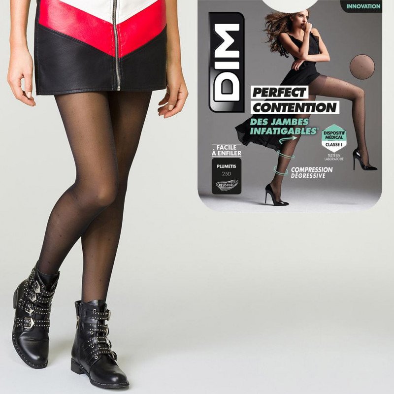 Collants Femme PERFECT CONTENTION Noir et Uni