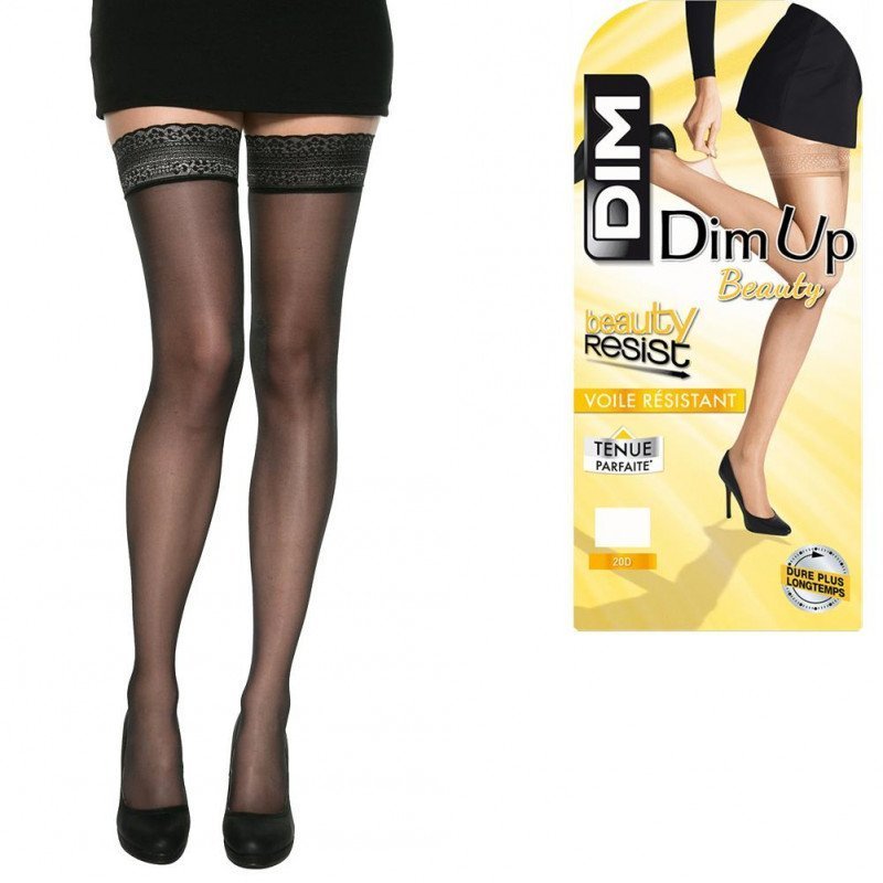 DIM Bas up Femme Voile RESIST Noir 20D