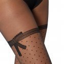 DIM Collant Femme Semi Opaque NOEUD DENTELLE Noir 20D