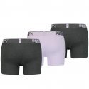 PUMA Lot de 3 Boxers Homme Coton SUEDED Purple combo