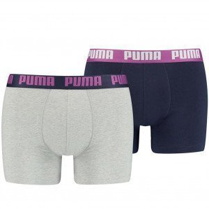 PUMA Lot de 2 Boxers Homme Coton BASIC Purple combo