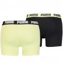 LOT DE 2 Boxer Sous-vêtements Homme BASIC Noir et Jaune