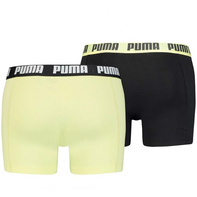 LOT DE 2 Boxer Sous-vêtements Homme BASIC Noir et Jaune