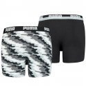 PUMA Lot de 2 Boxers Garçon Coton GLITCH Noir combo