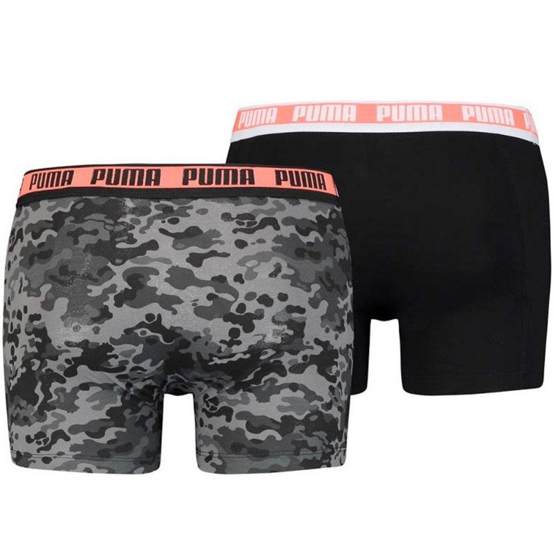 LOT DE 2 Boxer Sous-vêtements Homme CAMO Noir et Gris