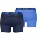 PUMA Lot de 2 Boxers Homme Microfibre ACTIVE UNI Bleu combo