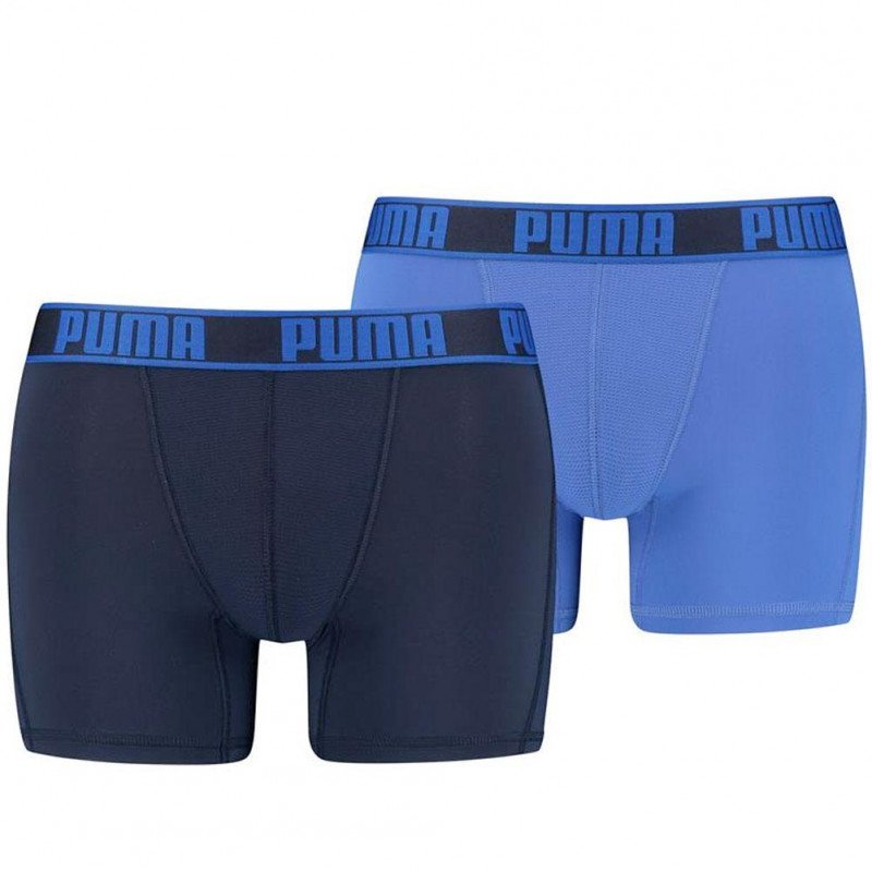 PUMA Lot de 2 Boxers Homme Microfibre ACTIVE UNI Bleu combo