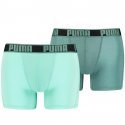 PUMA Lot de 2 Boxers Homme Microfibre ACTIVE UNI Vert combo