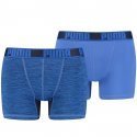 PUMA Lot de 2 Boxers Homme Microfibre ACTIVE RAY Bleu combo