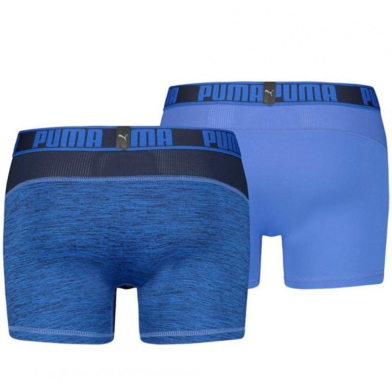 PUMA Lot de 2 Boxers Homme Microfibre ACTIVE RAY Bleu combo